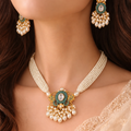 Gulnaar pearl stone choker