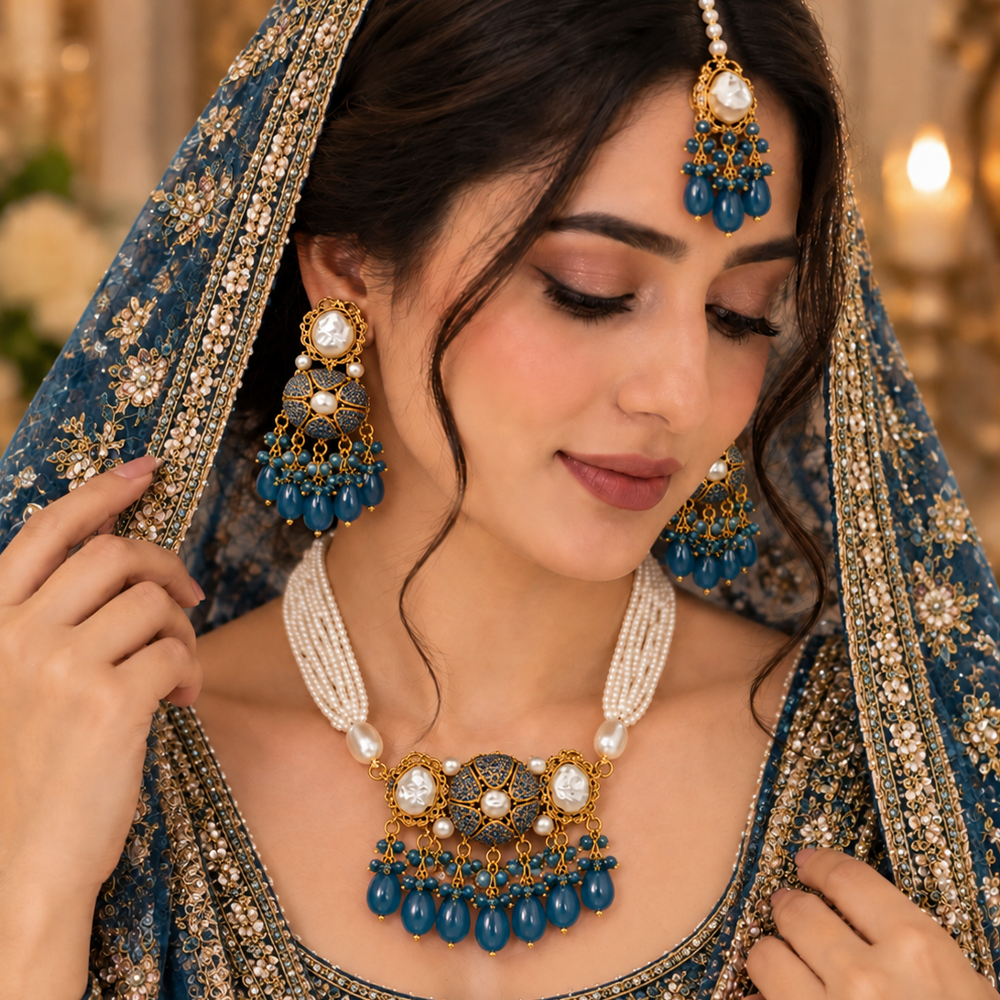 gulnaar blue nagina choker