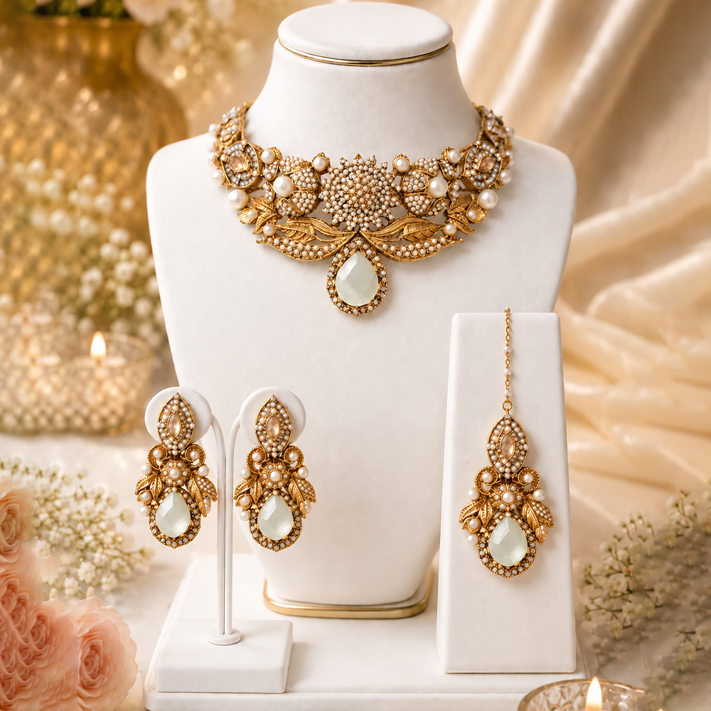Golden stone mini collar