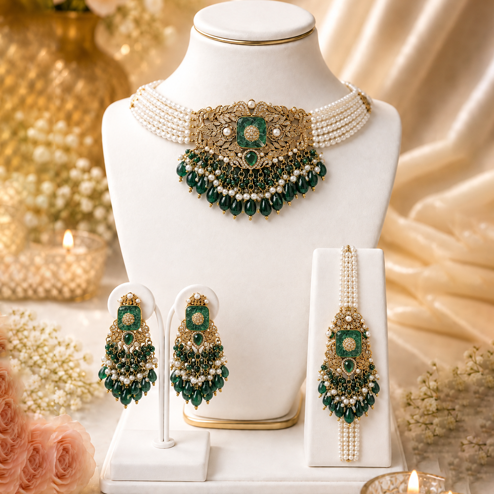 zeenat stone square half choker