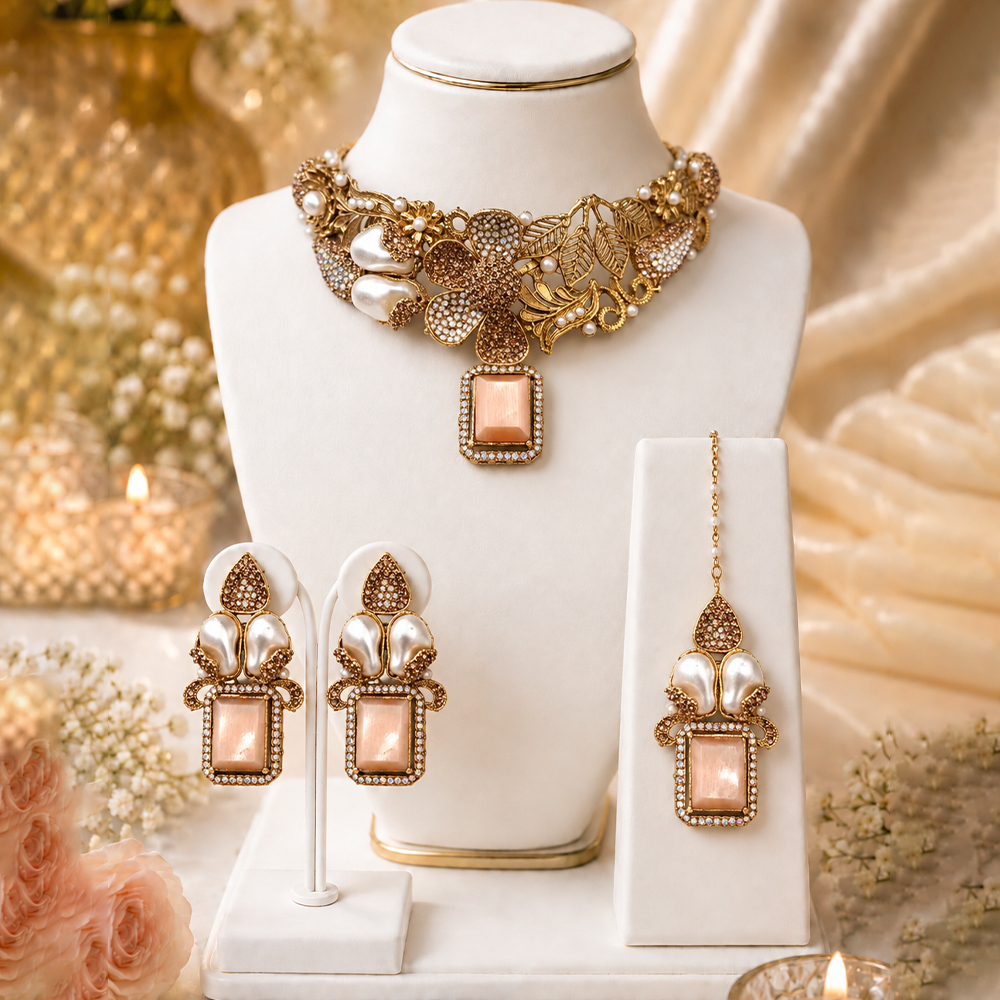 Turkish beige stone Collar