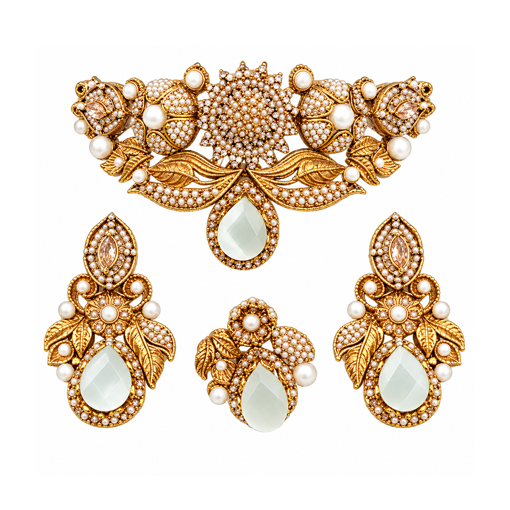 Golden stone mini collar