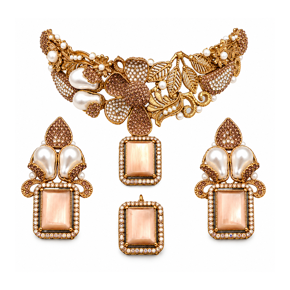 Turkish beige stone Collar