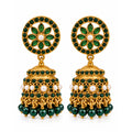 Golden green mini jhumki