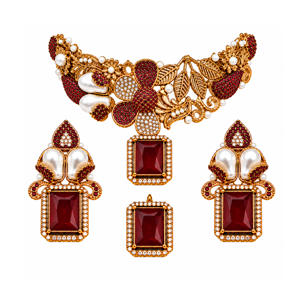 Turkish red stone collar