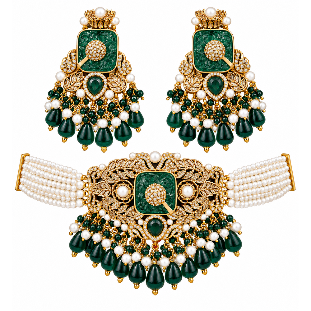 zeenat stone square half choker