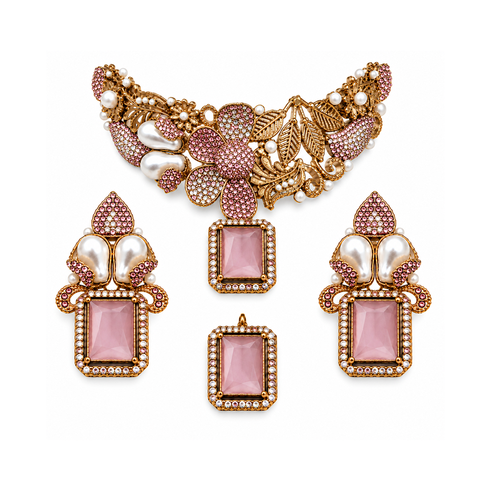 Turkish Pink stone Collar