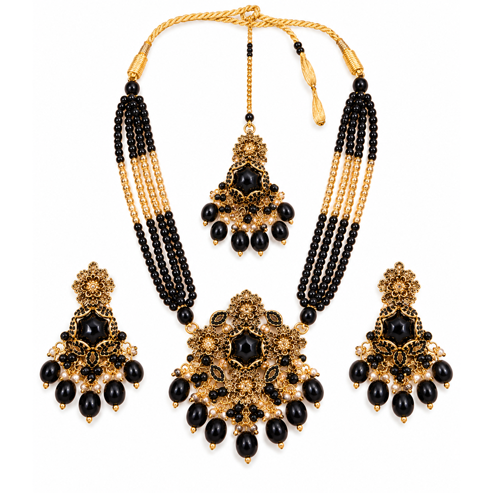 gulnaar black pearl choker
