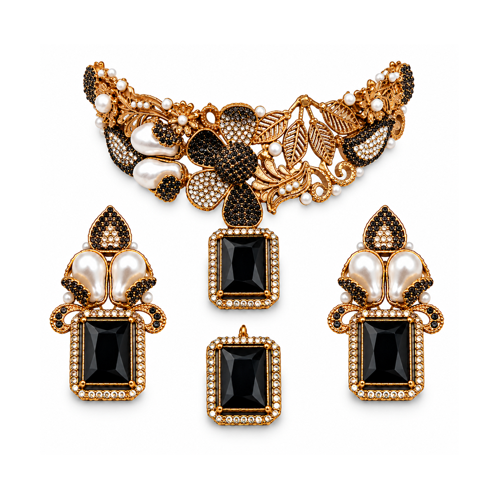 Turkish black stone Collar