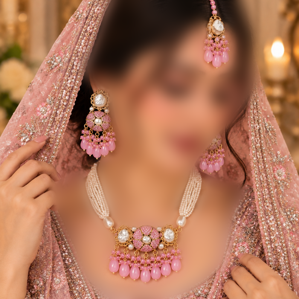 gulnaar pink nagina choker