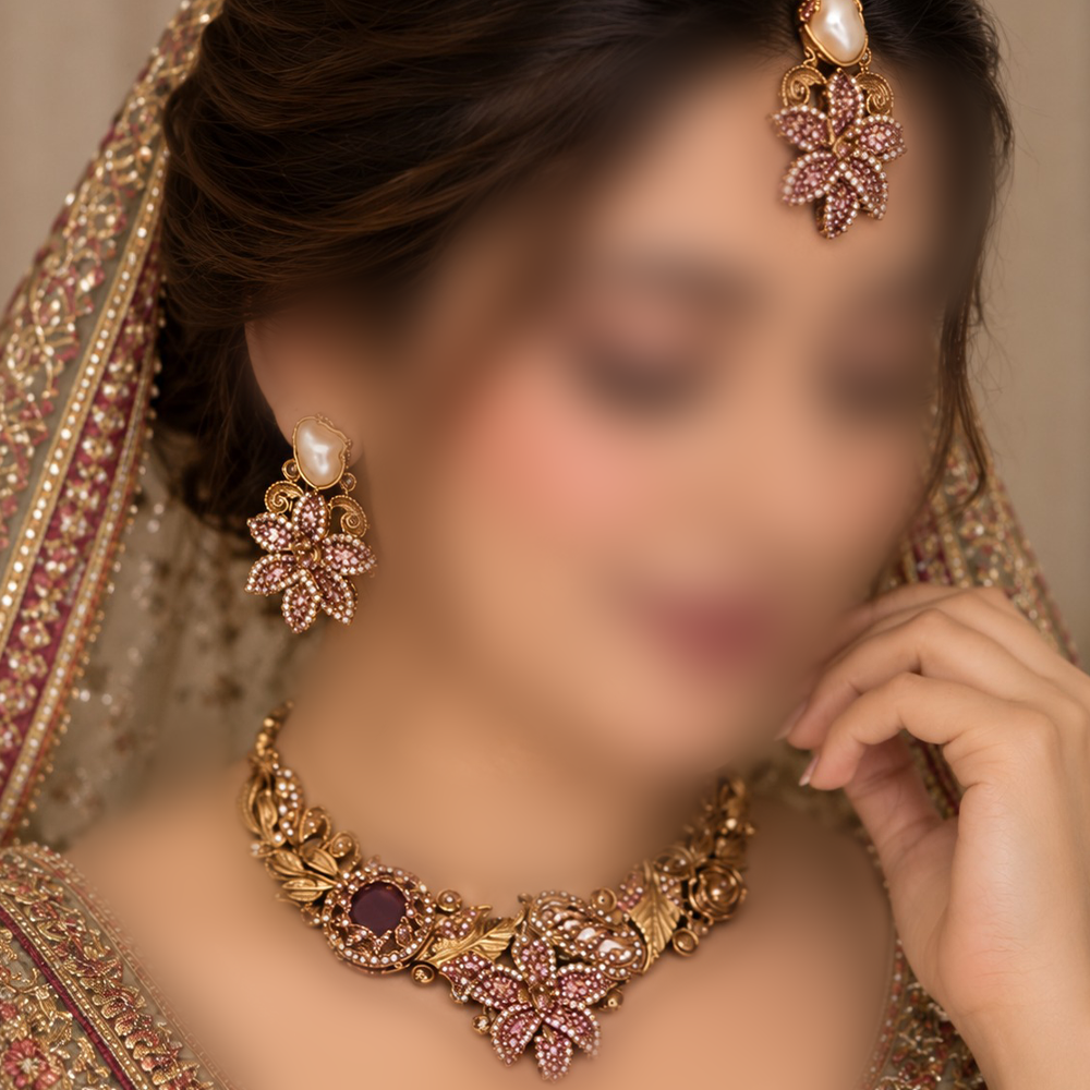 Turkish dusty rose Full Collar set