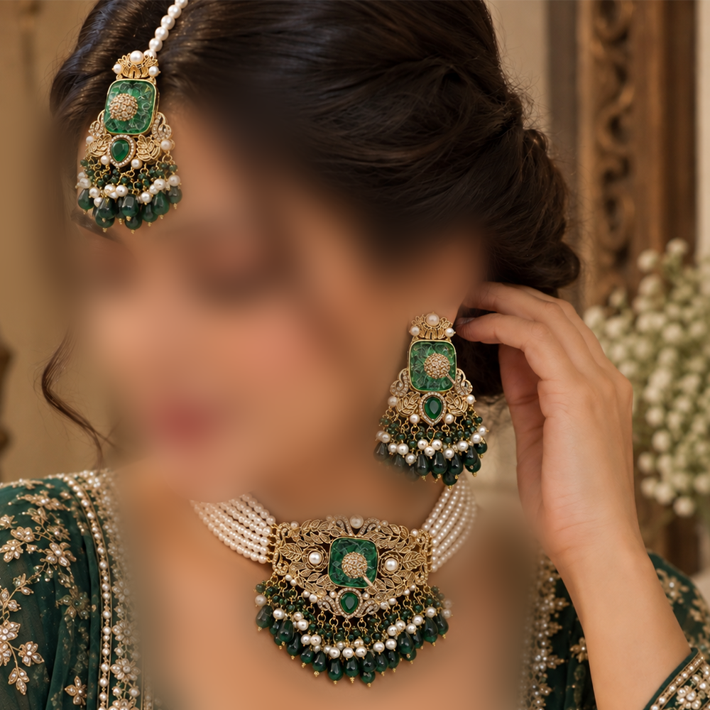 zeenat stone square half choker