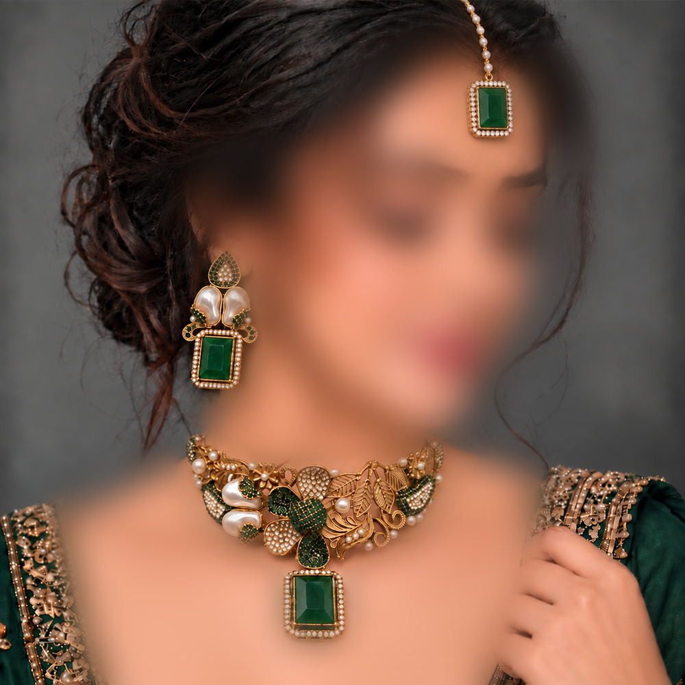 Turkish Green stone collar
