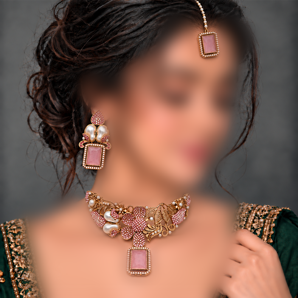Turkish Pink stone Collar