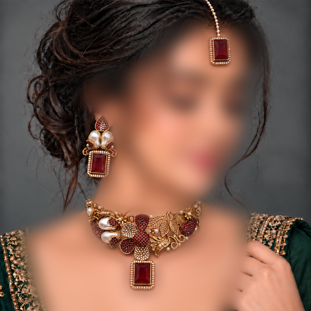 Turkish red stone collar