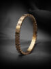 Gilded Ribbed Crystal Bangle – Contemporary Luxe -ZZBRG1P-251212