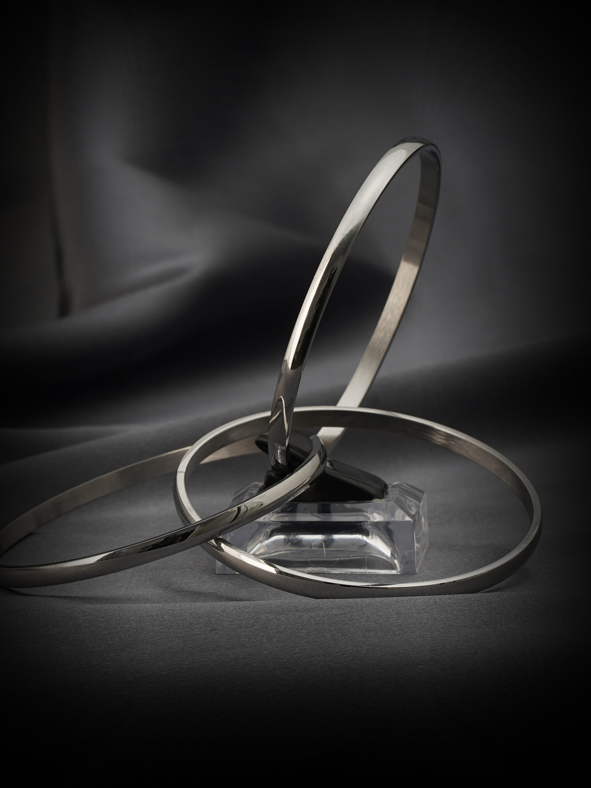 Minimalist High-Polish Silver Bangle Trio – Effortless Versatility ZZBCG3P-251208